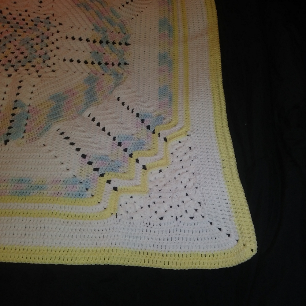 Crochet Baby Blanket 42"x 42" - Picture 3 of 4